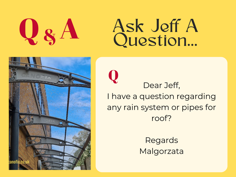 Any rain system or pipes for roof?