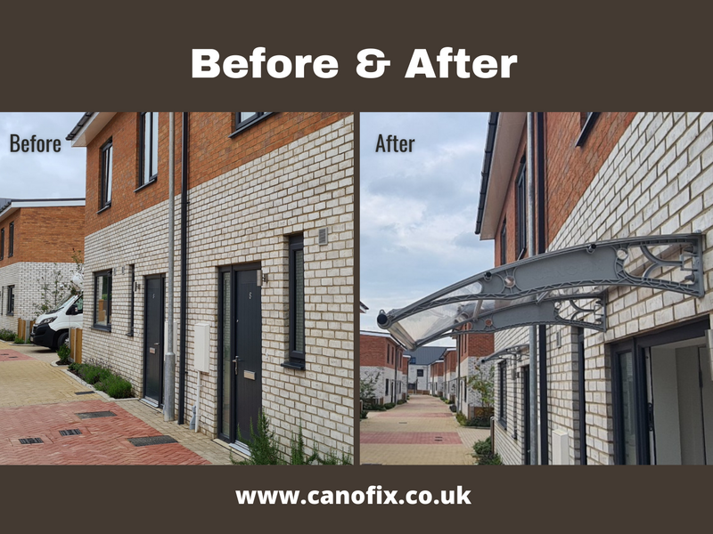 Before &amp; After CANOFIX Polycarbonate Canopy.