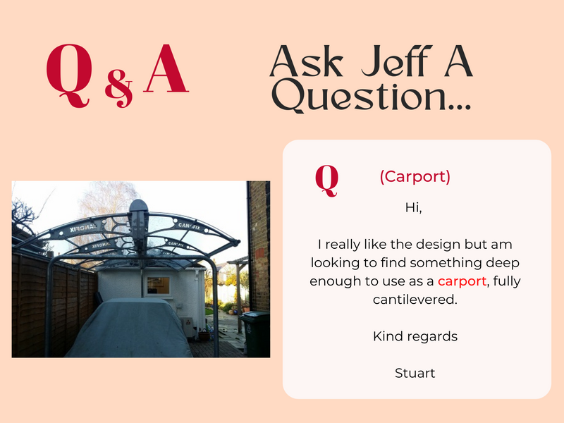 Ask Jeff A Question - Is It Possible To Use Canopies As A Carport?