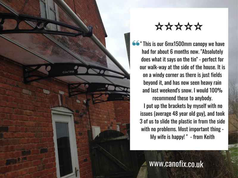 A customer's 5-star review on the CANOFIX.